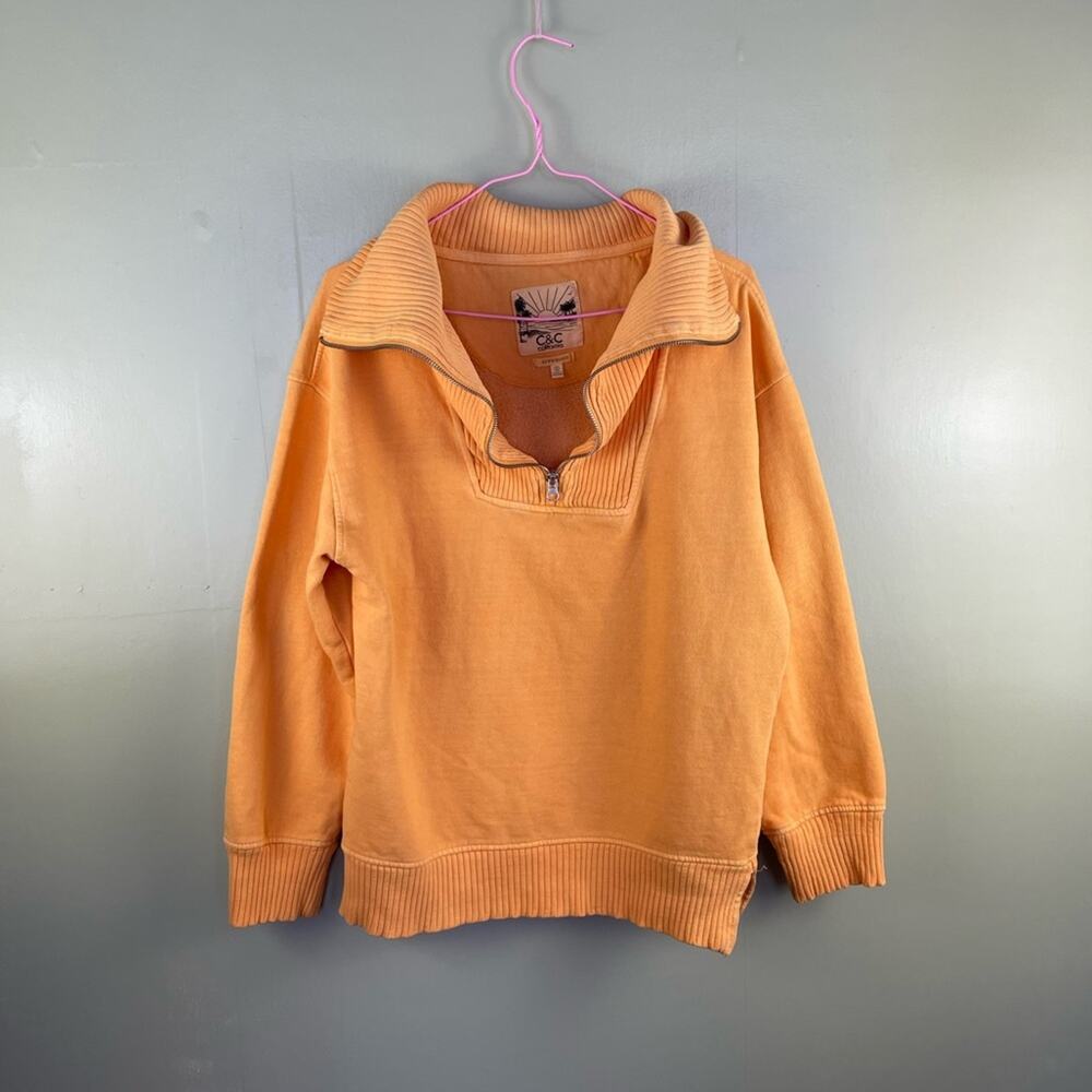 C&C California quarter zip sunwashed sweater